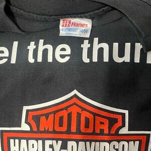 Harley-Davidson Black Tee with Red and White Logo